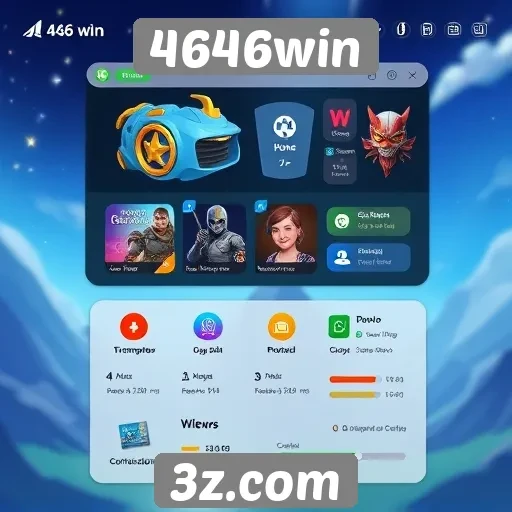 Interface do usuário do 4646win em foco